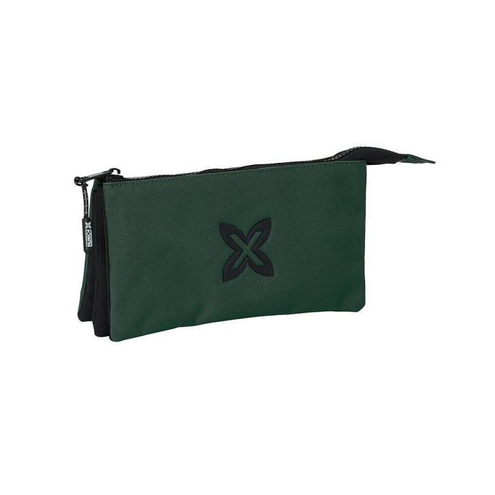 Safta Munich Basicos Estuche Portatodo - 3 Compartimentos - 22x12x3cm - Color Verde
