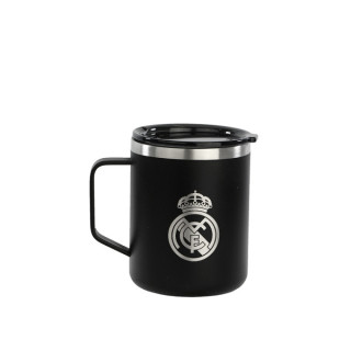 Safta Real Madrid 2ª Equipacion 24/25 Taza de Acero Inoxidable 350ml - Doble Pared con Aislamiento - Base de Silicona - Conser