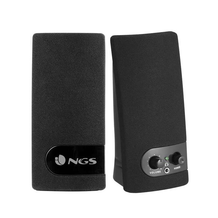 NGS SoundBass 150 Altavoces 2.0 USB 4W - Entrada Jack 3.5mm - Controles en Altavoz - Color Negro