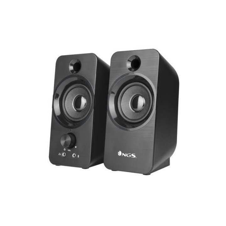 NGS Altavoces Multimedia USB 2.0 12W - Conexion Jack 3.5mm - Controles en Altavoz