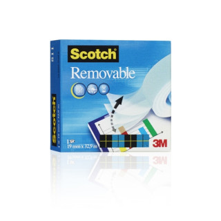 Scotch Cinta Adhesiva Invisible - Reutilizable - 19mm x 33m - Color Transparente