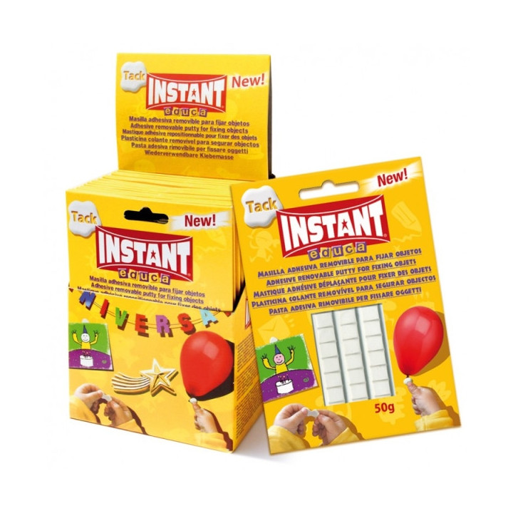 Instant Educa Pack de Masilla Adhesiva Blanca 50gr - Fuertes
