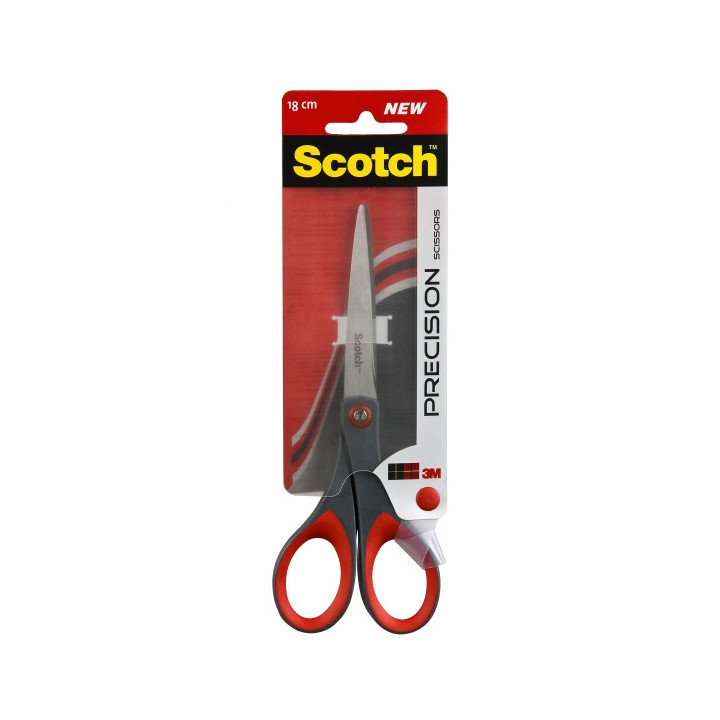 Scotch Tijeras de Precision - 18cm - Color Negro/Rojo