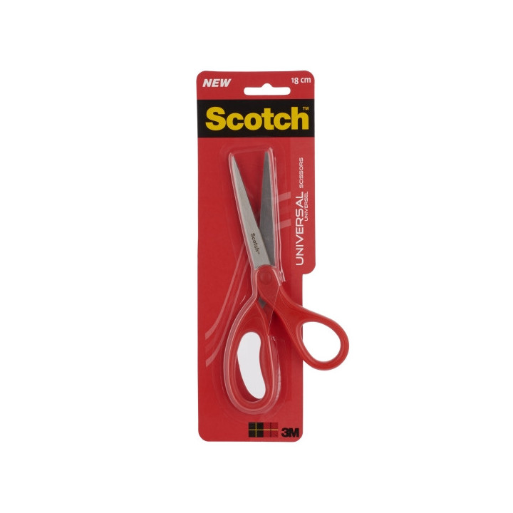 Scotch Tijeras Universales - 18cm - Color Rojo