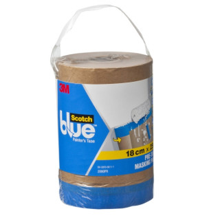 Scotchblue Premium Papel con Cinta de Enmascarar - 180mm x 25m - Color Marron