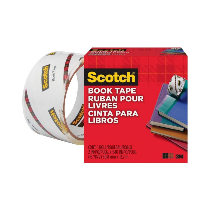 Scotch Cinta Adhesiva para Reparacion de Libros - 50.8mm x 13.7m - Color Transparente