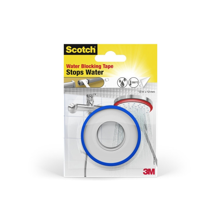 Scotch Cinta Adhesiva para Goteras - 12mm x 12m - Color Blanco