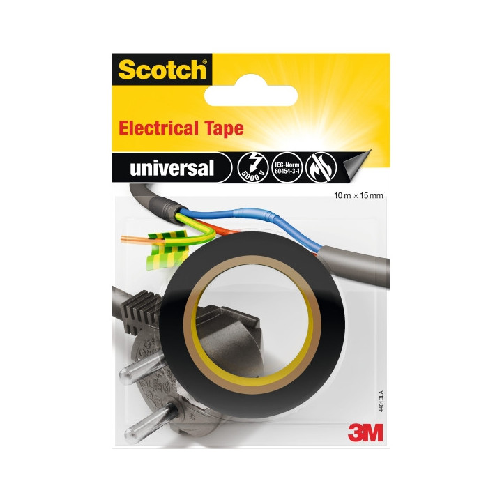 Scotch Cinta Aislante - 15mm x 10m - Color Negro