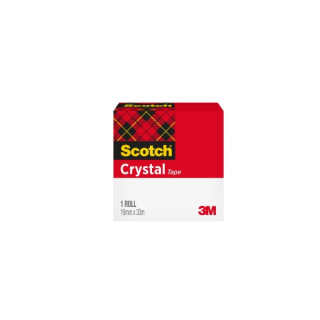 Scotch Crystal Cinta Adhesiva - 19mm x 33m - Color Transparente