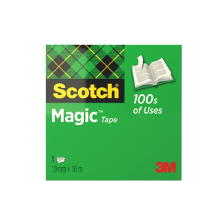 Scotch Magic Cinta Adhesiva Invisible - 19mm x 10m - Color Transparente