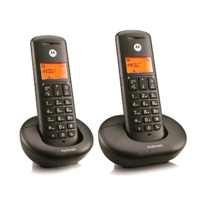 Motorola E202 Telefono Inalambrico Dect + 1 Supletorio - Identificador de Llamada - Manos Libres
