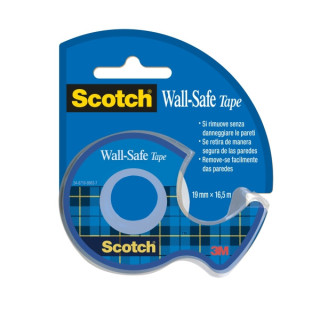 Scotch Cinta Adhesiva para Paredes - 19mm x 16.5m - Incluye Dispensador - Color Transparente
