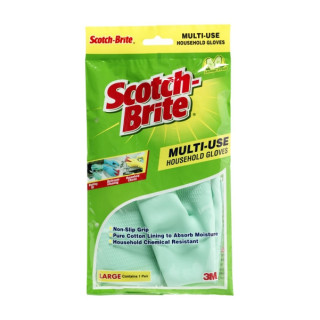 Scotch-Brite Ultra-Sensitive Guantes Multiuso - Talla Grande - Perfumados - Color Turquesa