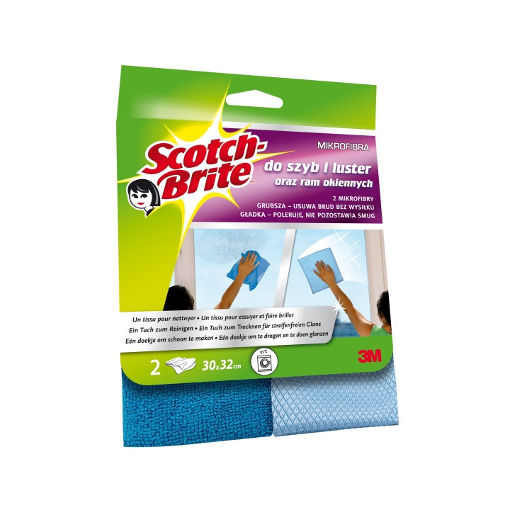 Scotch-Brite Bayeta de Microfibra para Cristales - Color Azul