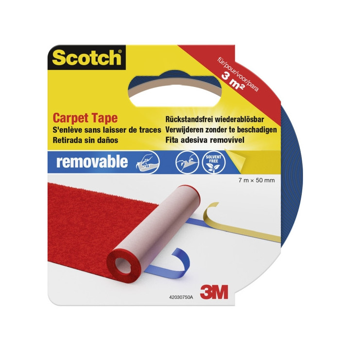 Scotch Cinta Adhesiva para Moqueta - 50mm x 7m - Color Azul