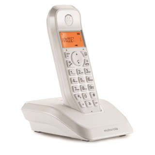 Motorola S1201 Telefono Inalambrico Dect - Identificador de Llamada - Contestador - Manos Libres - Color Blanco