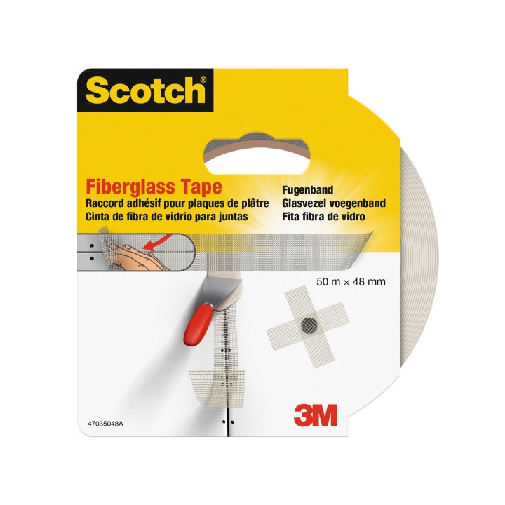 Scotch Cinta Adhesiva para Yeso - 48mm x 50m - Fibra de Vidrio - Color Blanco