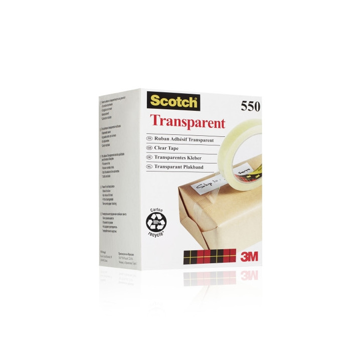 Scotch Pack de 8 Cintas Adhesivas - 19mm x 66m - Color Transparente