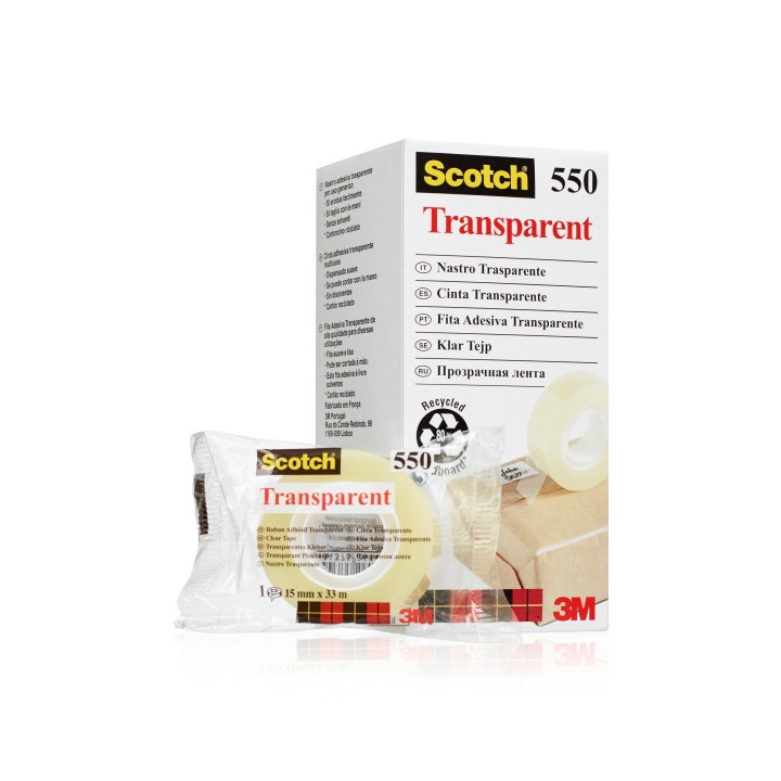 Scotch Pack de 10 Cintas Adhesivas - 15mm x 33m - Color Transparente
