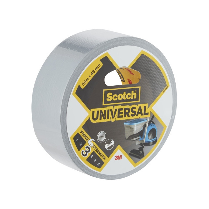 Scotch Universal Cinta Adhesiva Americana - 48mm x 50m - Color Plata