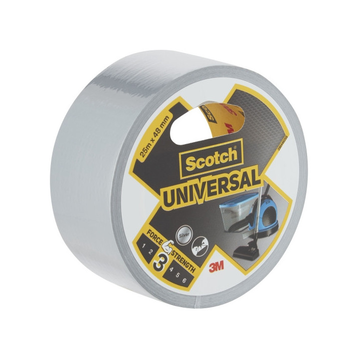 Scotch Universal Cinta Adhesiva Americana - 48mm x 25m - Color Gris Metalizado