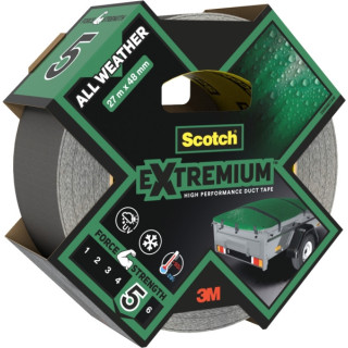 Scotch Extremium Cinta Adhesiva Americana - 48mm x 27m - Uso en Exterior - Altas Prestaciones - Color Negro