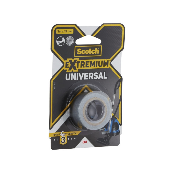 Scotch Extremium Universal Cinta Adhesiva Americana - 3m x 19mm - Color Negro