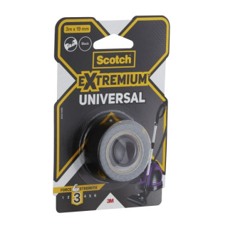 Scotch Extremium Universal Cinta Adhesiva Americana - 3m x 19mm - Color Negro