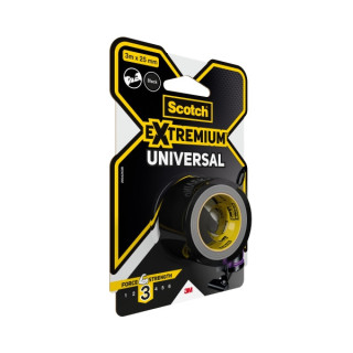 Scotch Extremium Universal Cinta Adhesiva Americana - 3m x 25mm - Color Negro