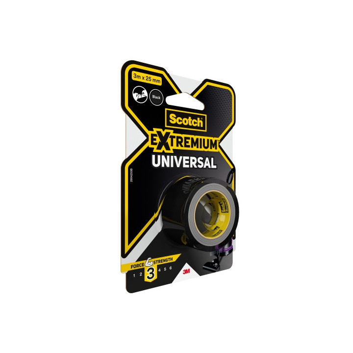 Scotch Extremium Universal Cinta Adhesiva Americana - 3m x 25mm - Color Negro