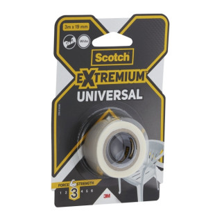 Scotch Extremium Universal Cinta Adhesiva Americana - 3m x 19mm - Color Blanco