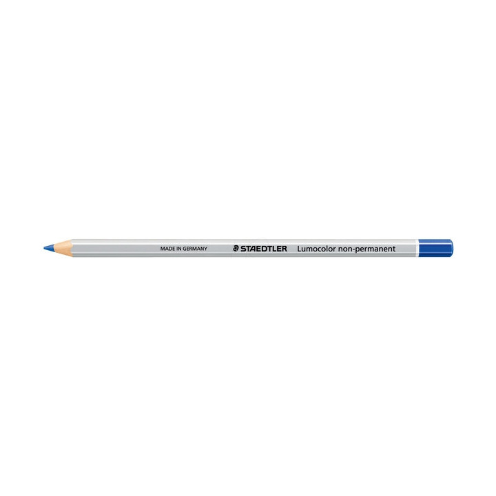 Staedtler Lumocolor 108 Lapiz de Color Hexagonal - Especial para Superfiices Lisas - Marcado Opaco - Color Azul