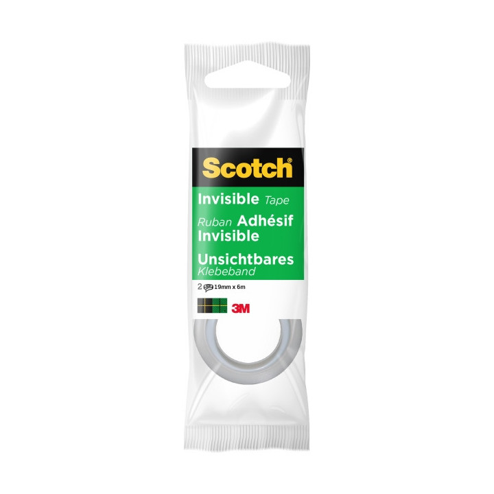 Scotch Magic Pack de 2 Cintas Adhesivas Invisible - 19mm x 6m - Color Transparente