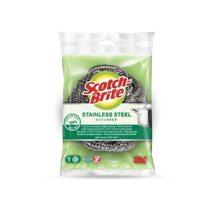 Scotch-Brite Estropajo de Acero Inoxidable - Color Gris Metalizado