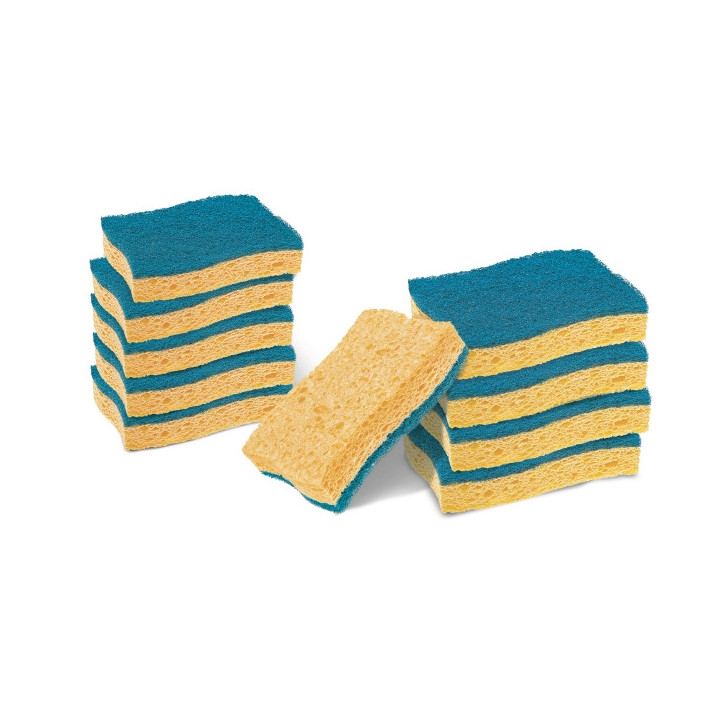 Scotch-Brite Pack de 10 Estropajos de Cocina - No Raya - Celulosa - Color Amarillo