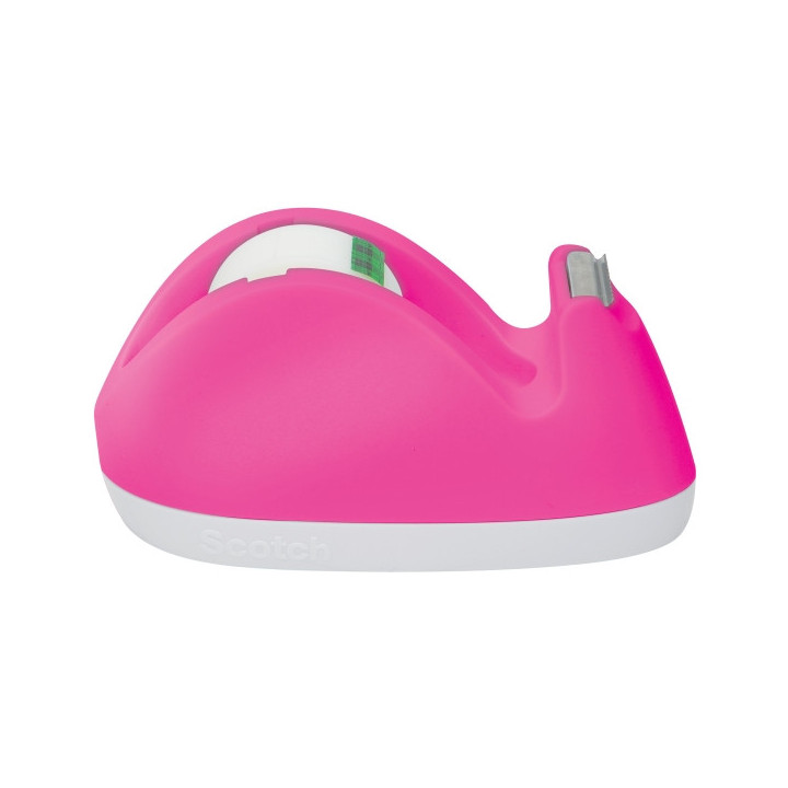 Scotch Dispensador de Cinta Adhesiva - Forma de Conejo - Incluye 1 Rollo de 19mm x 8.89m - Color Rosa