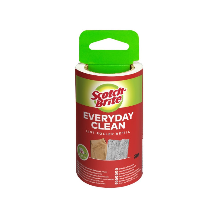 Scotch-Brite Everyday Clean Recambio para Rodillo Quitapelusas Adhesivo - 30 Hojas - Color Blanco