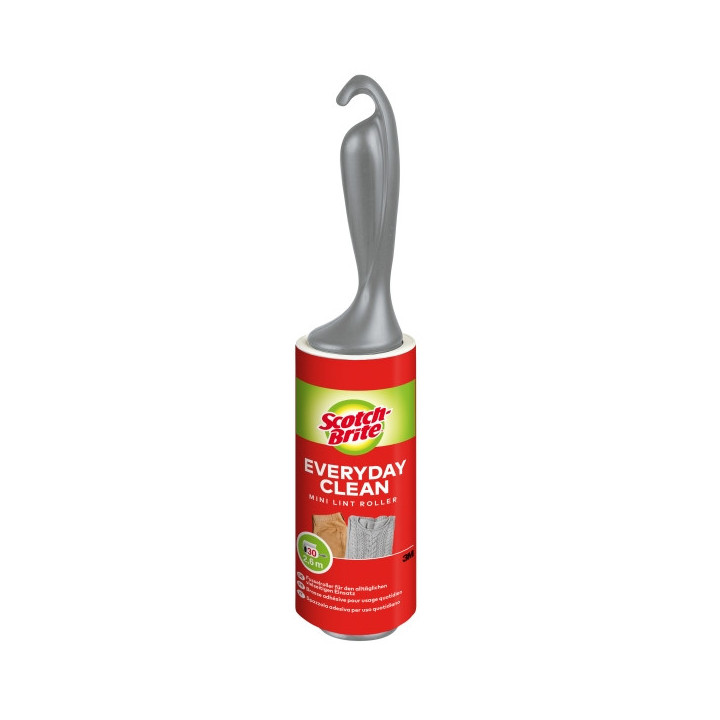 Scotch-Brite Everyday Clean Rodillo Quitapelusas Adhesivo - 30 Hojas - Color Gris