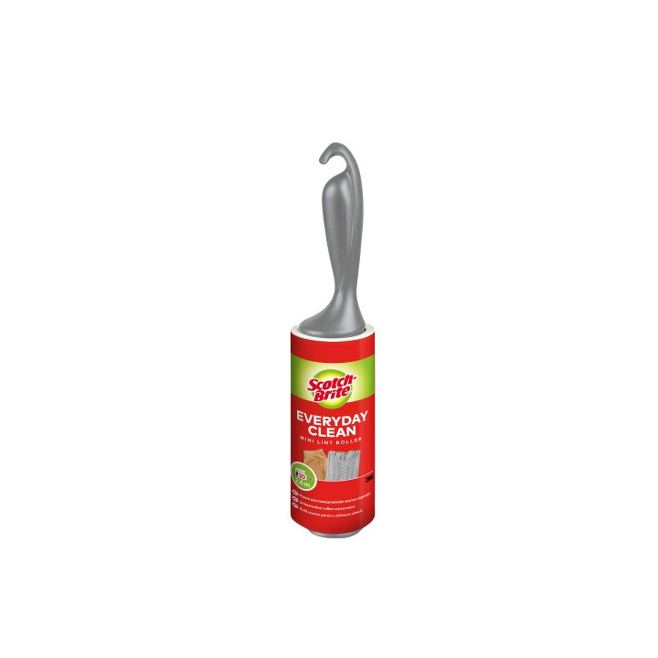 Scotch-Brite Everyday Clean Rodillo Quitapelusas Adhesivo - 30 Hojas - Color Gris