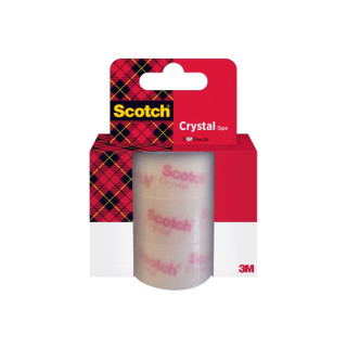 Scotch Crystal Pack de 3 Cintas Adhesivas - Recambio - 19mm x 25m - Color Transparente