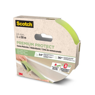 Scotch Premium Protect Cinta de Enmascarar - 24mm x 50m - 70% PEFC - Color Verde