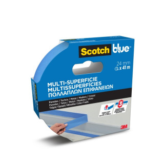 Scotchblue Cinta de Enmascarar - 24mm x 41m - 100% PEFC - Multisuperficie - Color Azul