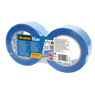 Scotchblue Pack de 2 Cintas de Enmascarar - 48mm x 41m - 100% PEFC - Multisuperficie - Color Azul