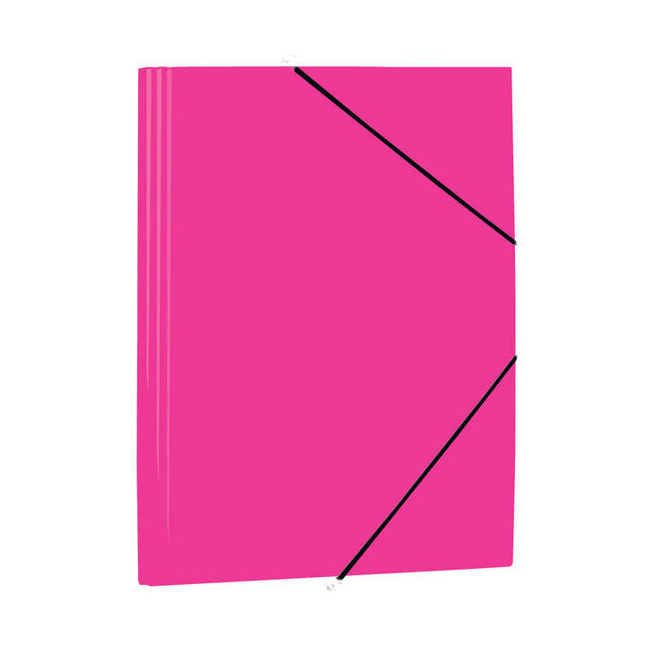 Mariola Carpeta de Polipropileno con Solapas 450 Micras - Formato Folio - Medidas 34x25cm - Cierre con Goma Elastica - Color Fu