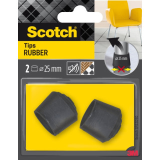 Scotch Pack de 2 Conteras de Goma - Diametro de 25mm - Color Negro