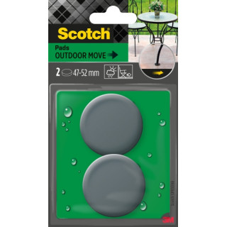 Scotch Pack de 2 Patines Deslizantes Adhesivos - Diametro de 47 a 52mm - Color Gris