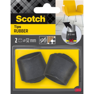 Scotch Pack de 2 Conteras de Goma - Diametro de 32mm - Color Negro