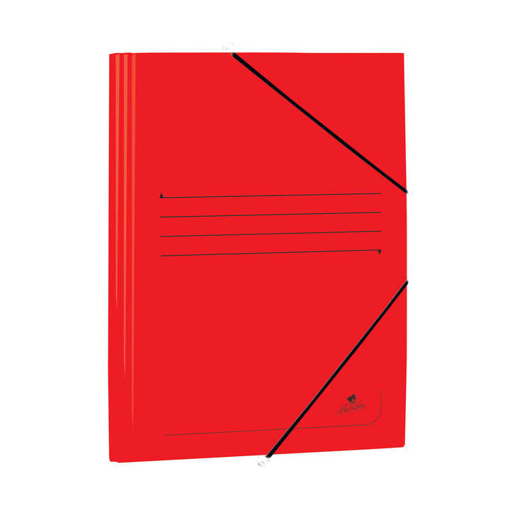 Mariola Carpeta de Carton Estucado con Solapas Folio 500gr/m2 - Medidas 34x25x1cm - Cierre con Goma Elastica - Color Rojo