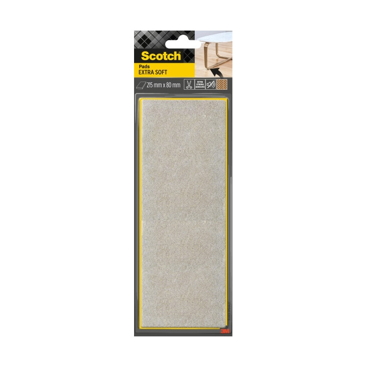 Scotch Almohadilla de Fieltro Adhesiva - Extra Suaves - 215  x 80mm - Color Beige