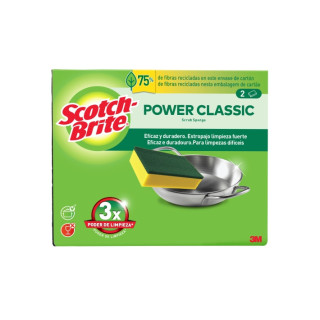 Scotch-Brite Classic Pack de 2 Estropajos de Cocina - Color Amarillo